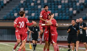 فرحة لاعبي منتخب لبنان
