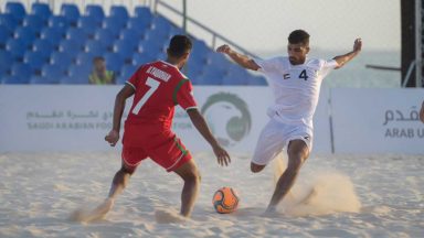ختام الجولة الأولى لكأس العرب لكرة القدم الشاطئية