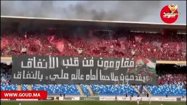 جماهير المغرب تساند غزة