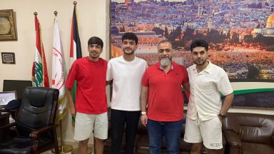 أبو العينين يستقبل لاعبي منتخب فلسطين للشباب